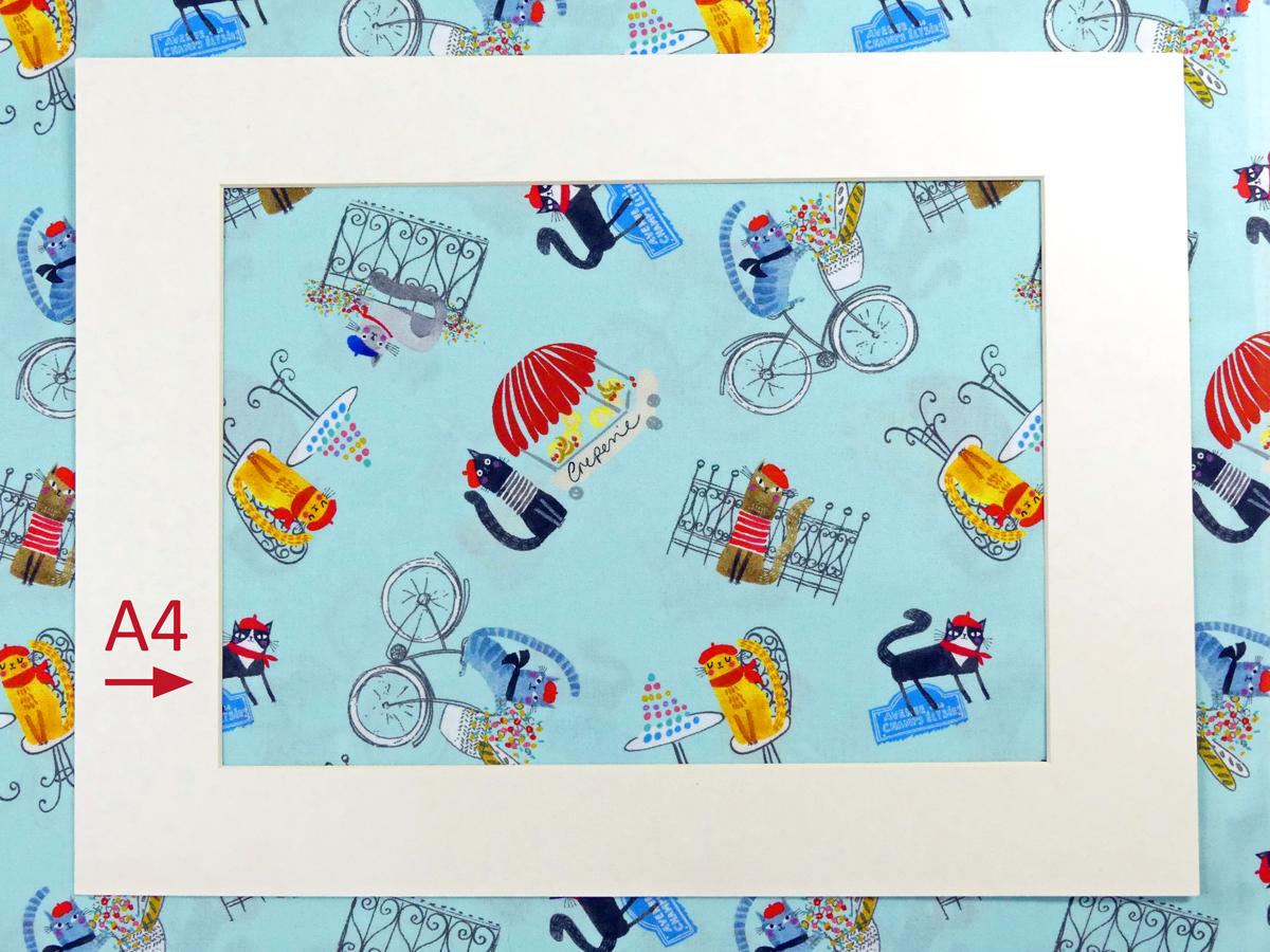 Patchworkstoff Cafe in Paris von Benartex A4 Ansicht
